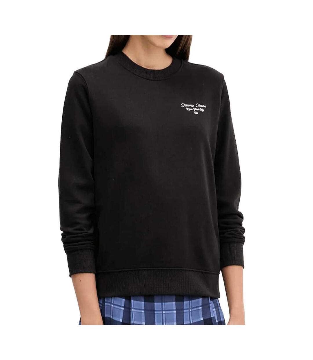Sweat noir femme tommy hilfiger 21960-1