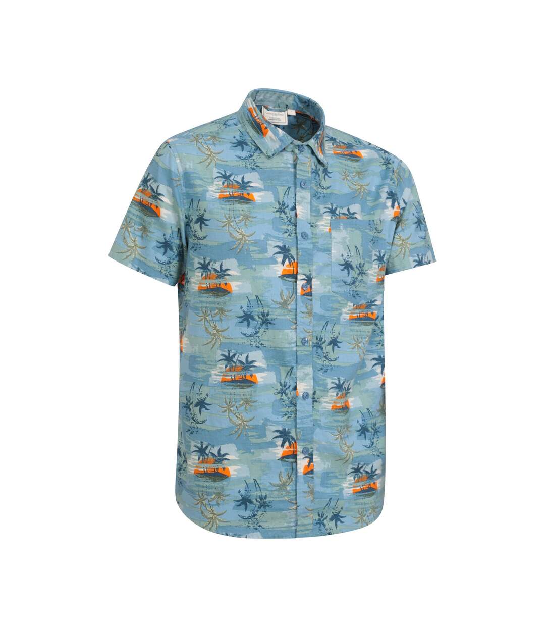 Mens tropical shirt bright blue Mountain Warehouse-4