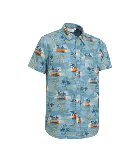 Mens tropical shirt bright blue Mountain Warehouse