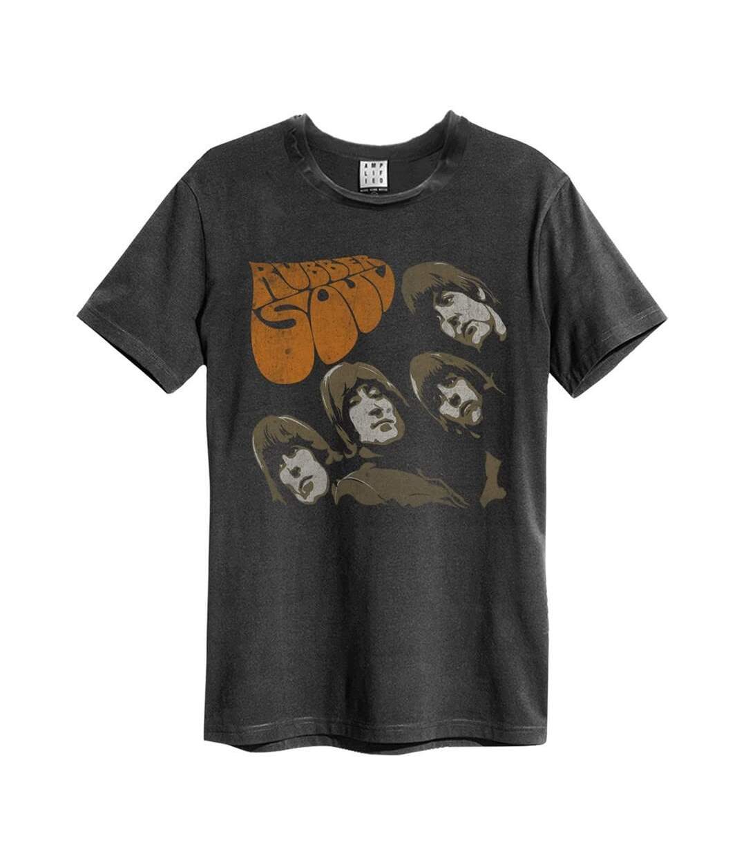 T-shirt Rubber Soul Adulte Charbon Amplified-1