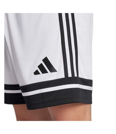 Short Squadra Homme Blanc Noir Adidas