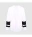 Mens Logo Raglan Long-sleeved T-shirt White Black No Fear-2