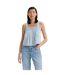 Womens/ladies Square Neck Camisole Beautiful Blue Levis-1