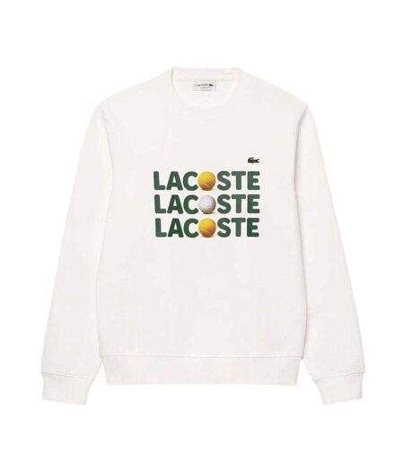 Sweat Motif/style Lettrage Adulte Blanc Lacoste