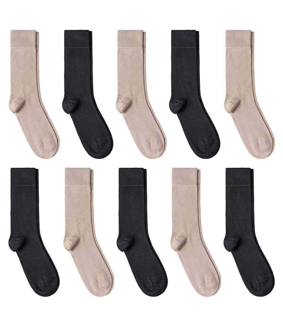 Chaussettes coton - Assortiment 10 paires  - Fabriqué en UE