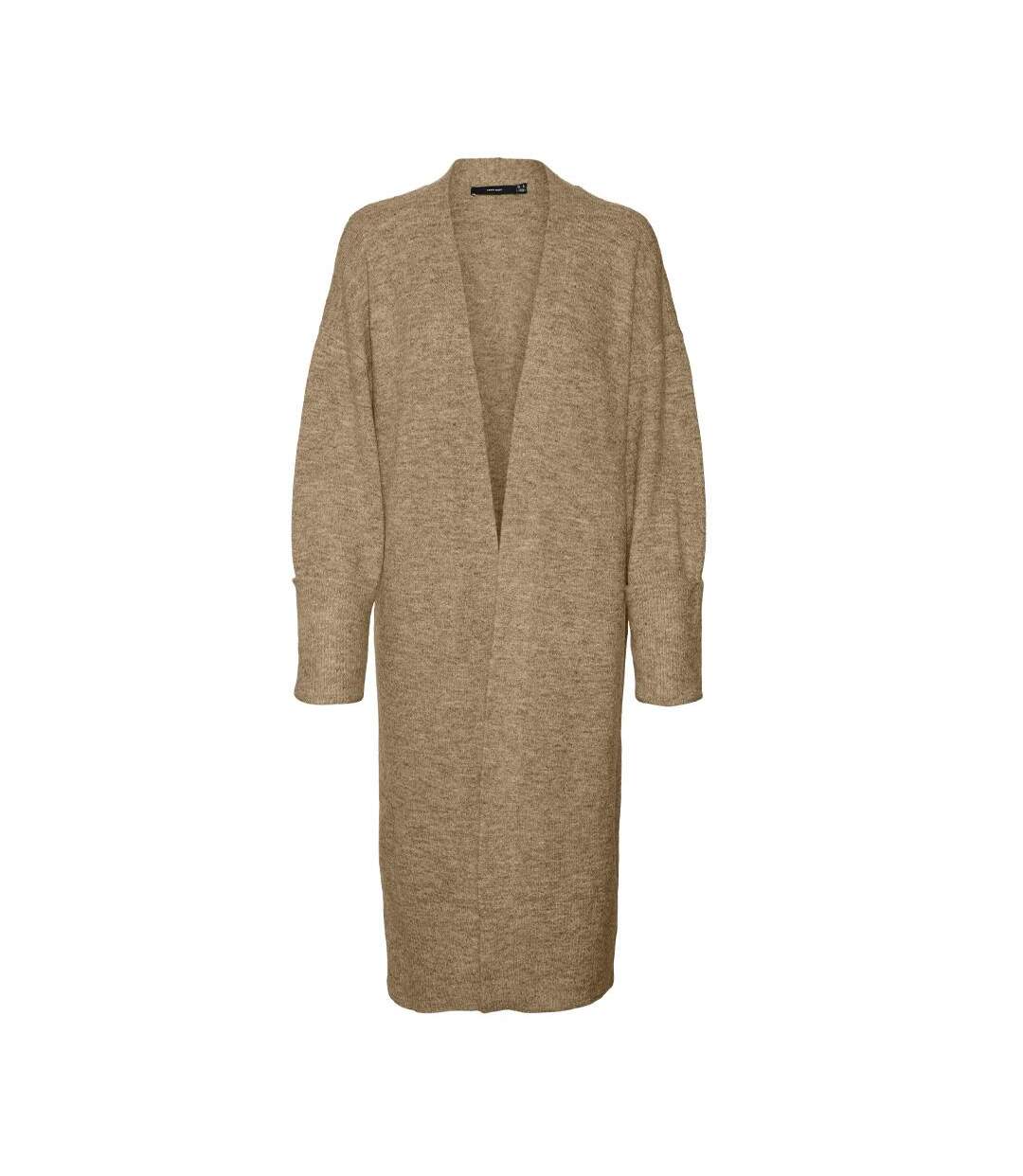 Gilet marron clair femme vero moda jupiter-1