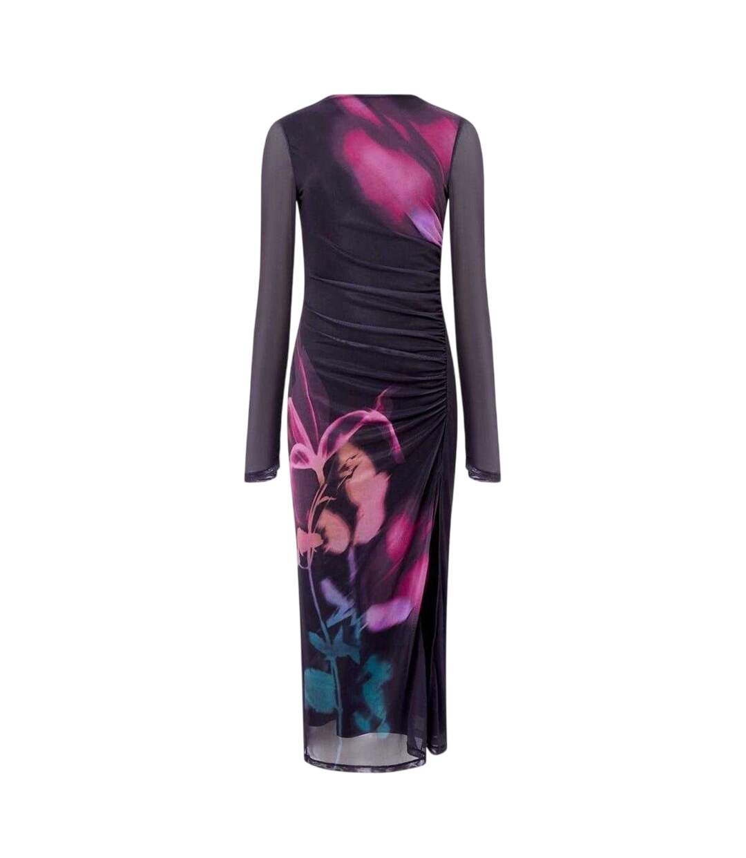 Robe Mi-longue Manches Longues Motif/style Floral Femme Noir French Connection-2