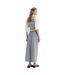 Womens/ladies Denim High Waist Maxi Skirt Blue Levis-2