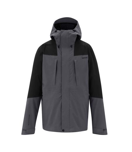 Mens Freesdale Waterproof Jacket Storm Grey Black Regatta
