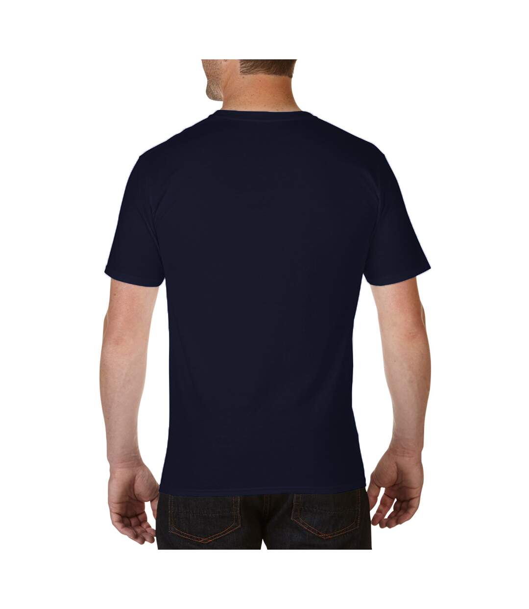 Premium t-shirt à col v homme bleu marine Gildan-2