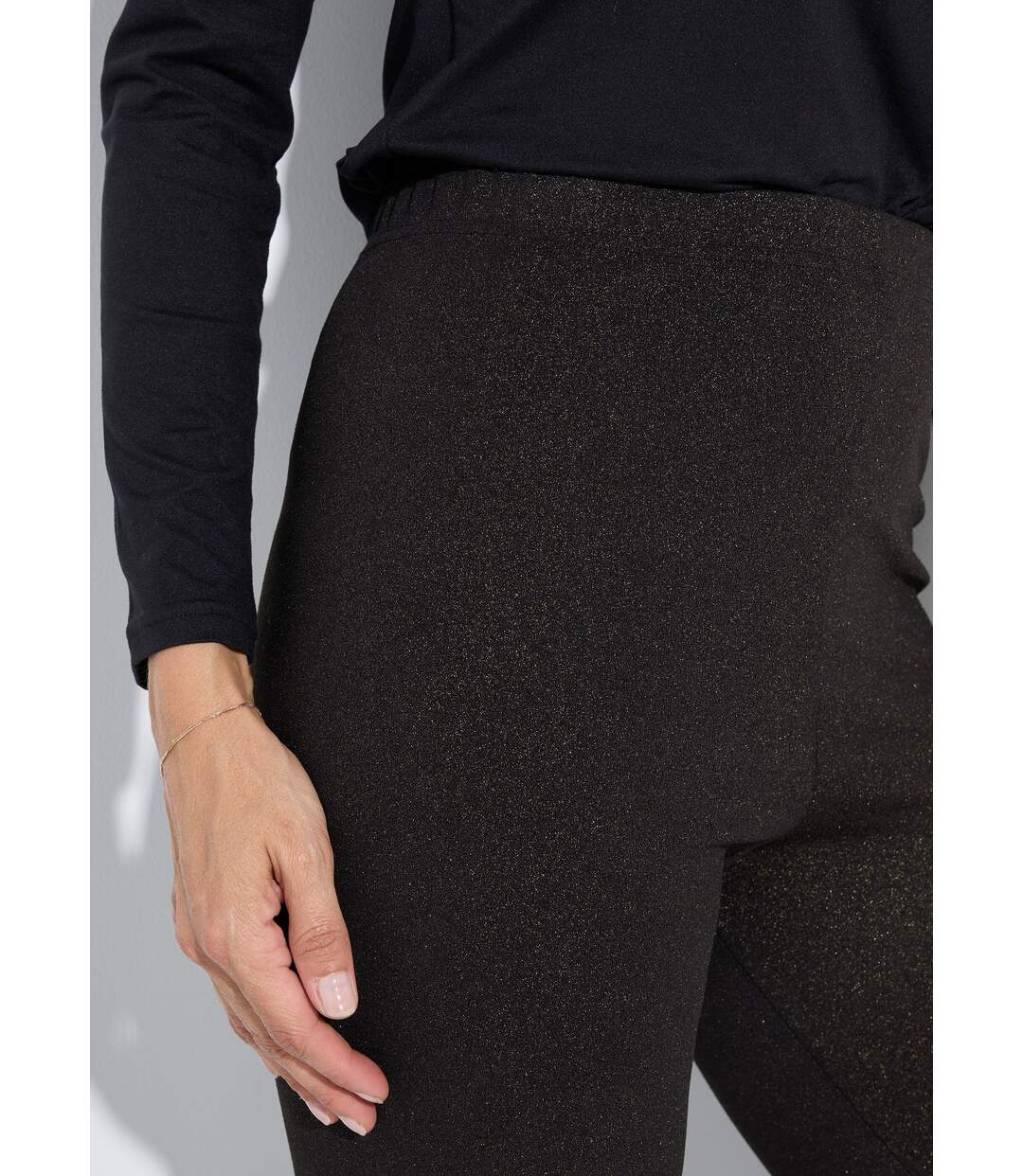 Legging ceinture élastiquée maille brillante-3