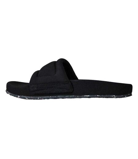Womens/ladies Flat Slides Black Heron Preston