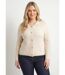 Gilet boutonné uni avec col manches longues-1