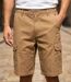 CHALLENGER INCA3 : Bermuda en coton camel pour homme avec taille élastiquée tout confort-1