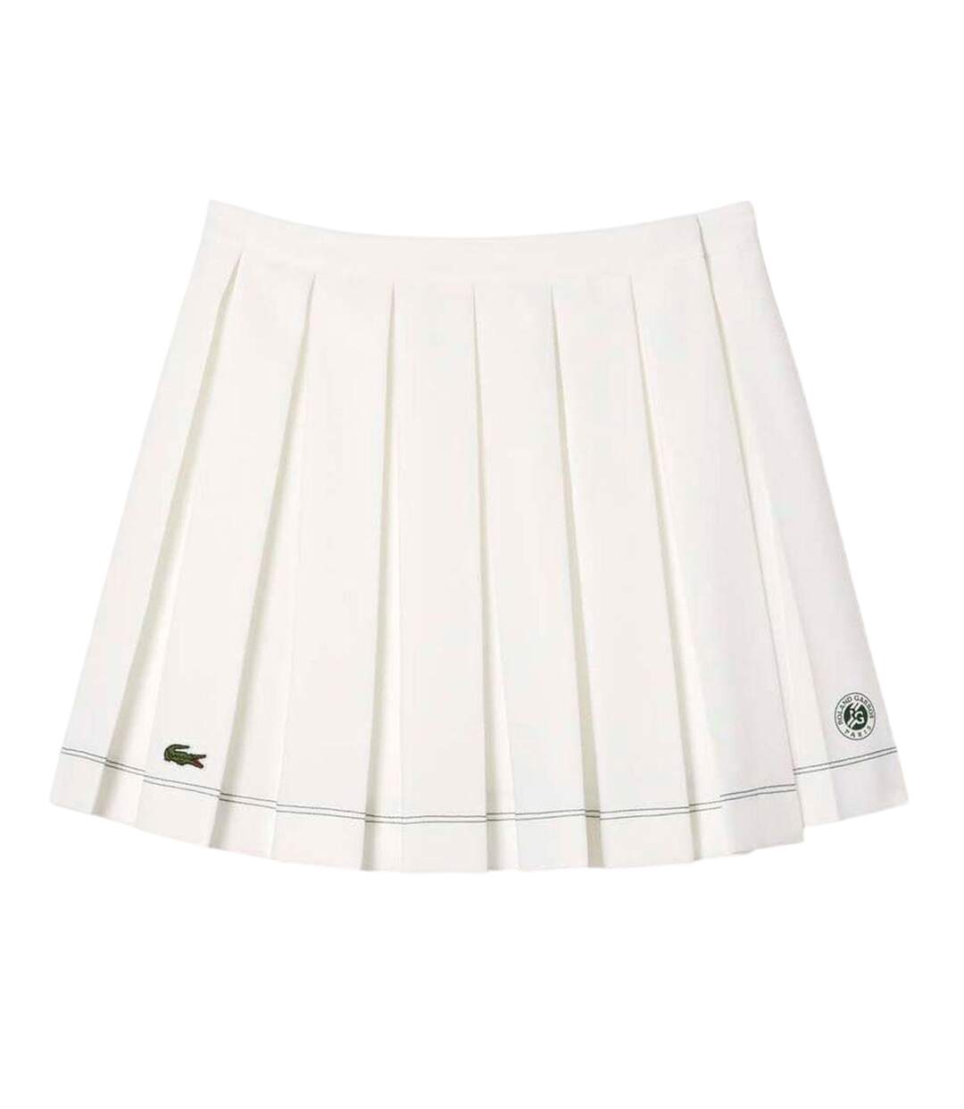 Jupe Motif/style Plissé Roland Garros Edition Femme Crème Lacoste-2