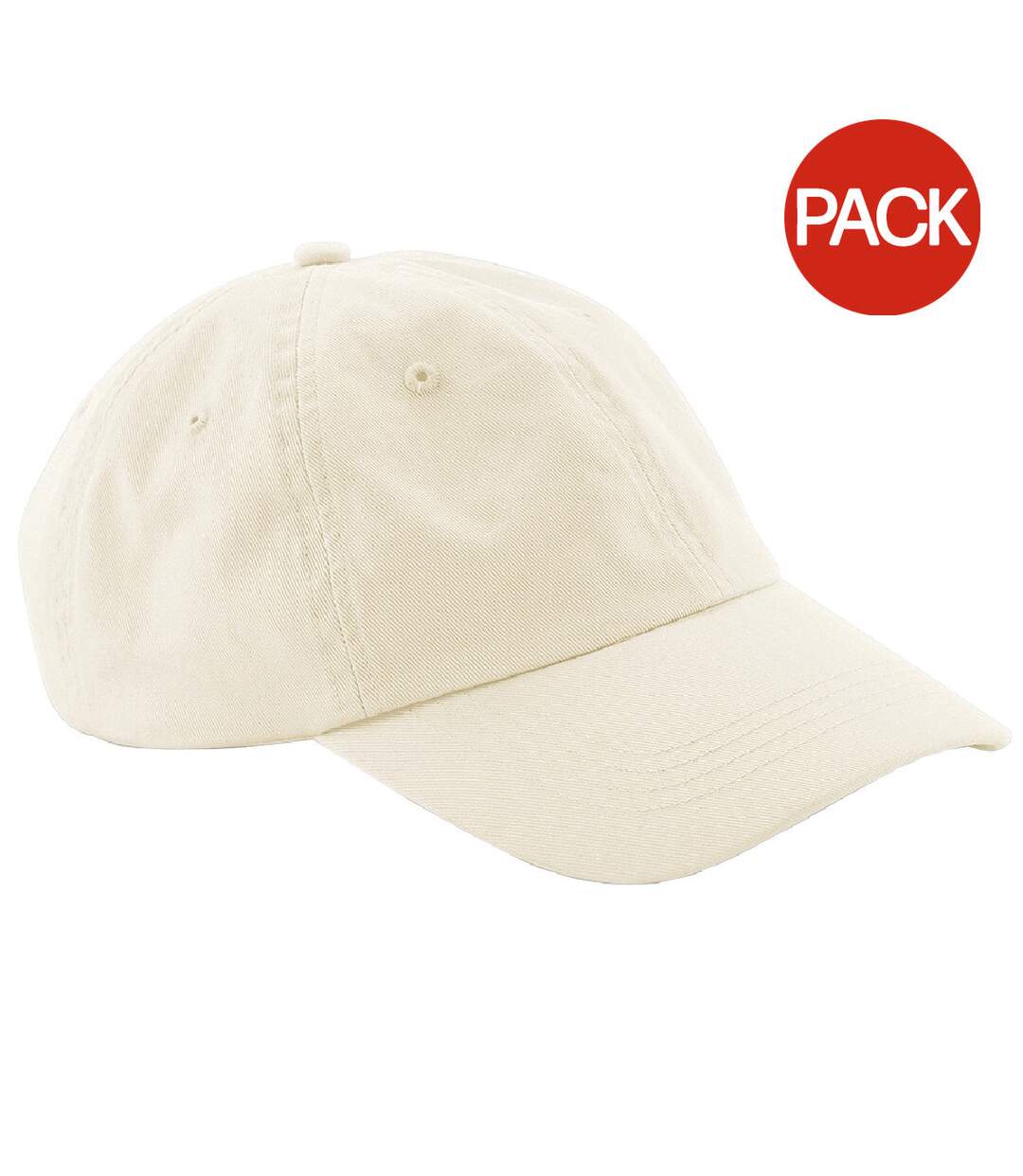 Lot de 2  casquettes adulte beige Beechfield-1