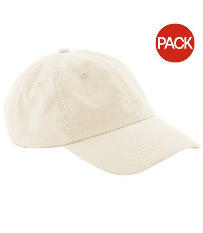 Lot de 2  casquettes adulte beige Beechfield