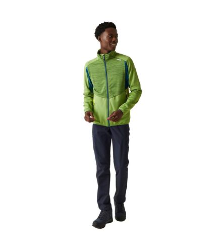 Mens yare viii full zip jacket piquant green/moroccan blue/citron lime Regatta