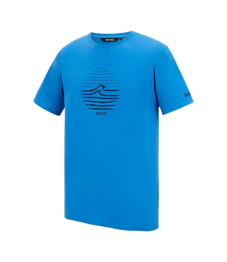 Mens Cline Ix Wave T-shirt Sonic Blue Regatta