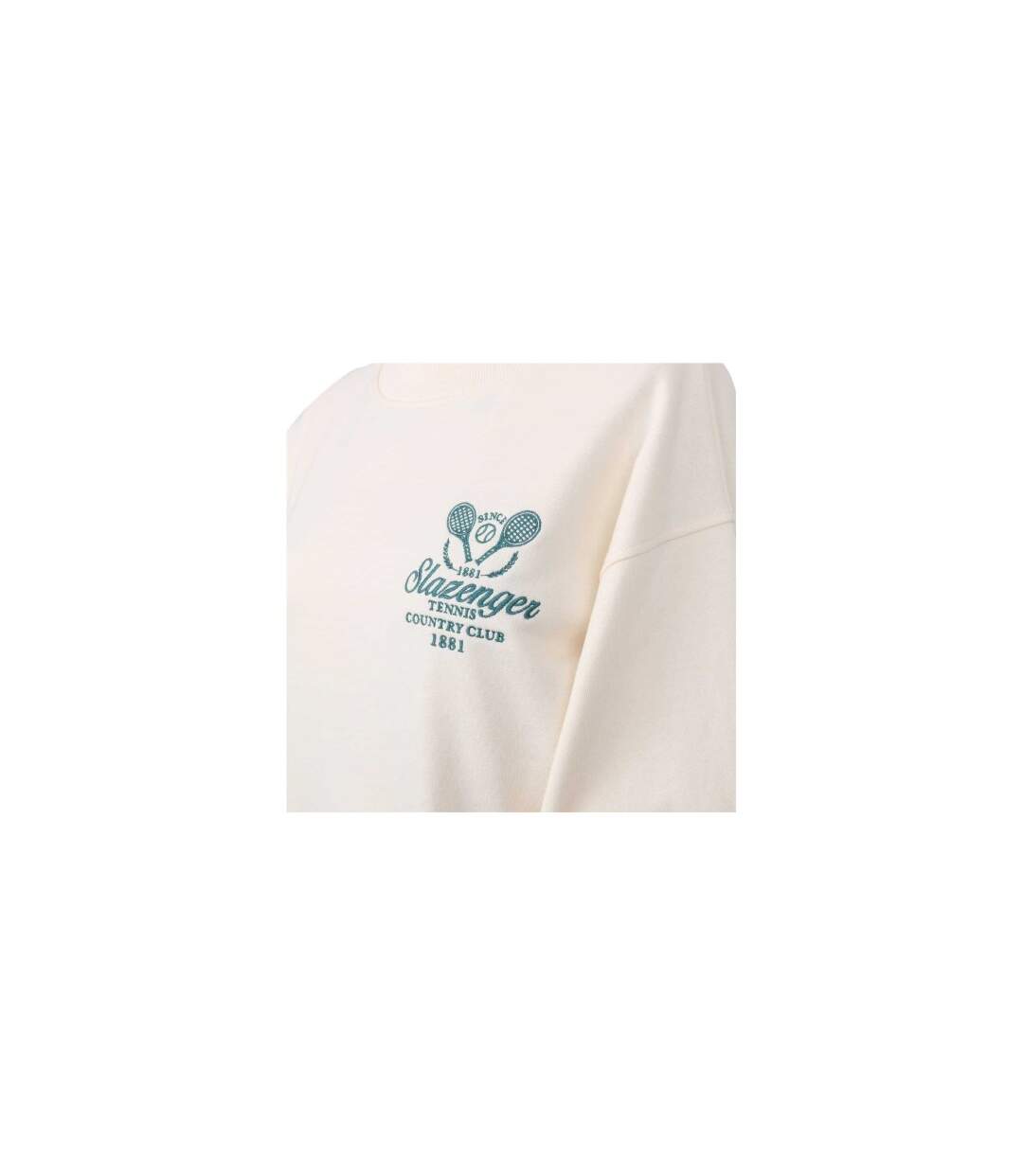 Mens Embroidered Logo Sweatshirt White Slazenger-1