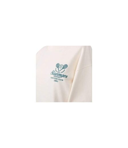 Mens Embroidered Logo Sweatshirt White Slazenger