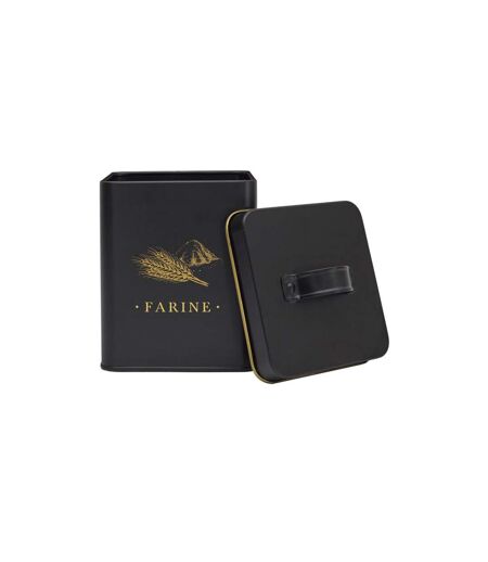 Boîte à Farine en Métal Lounge 19cm Noir