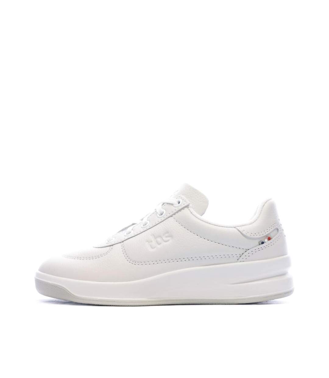 Chaussures blanches en cuir femme tbs brandy-1