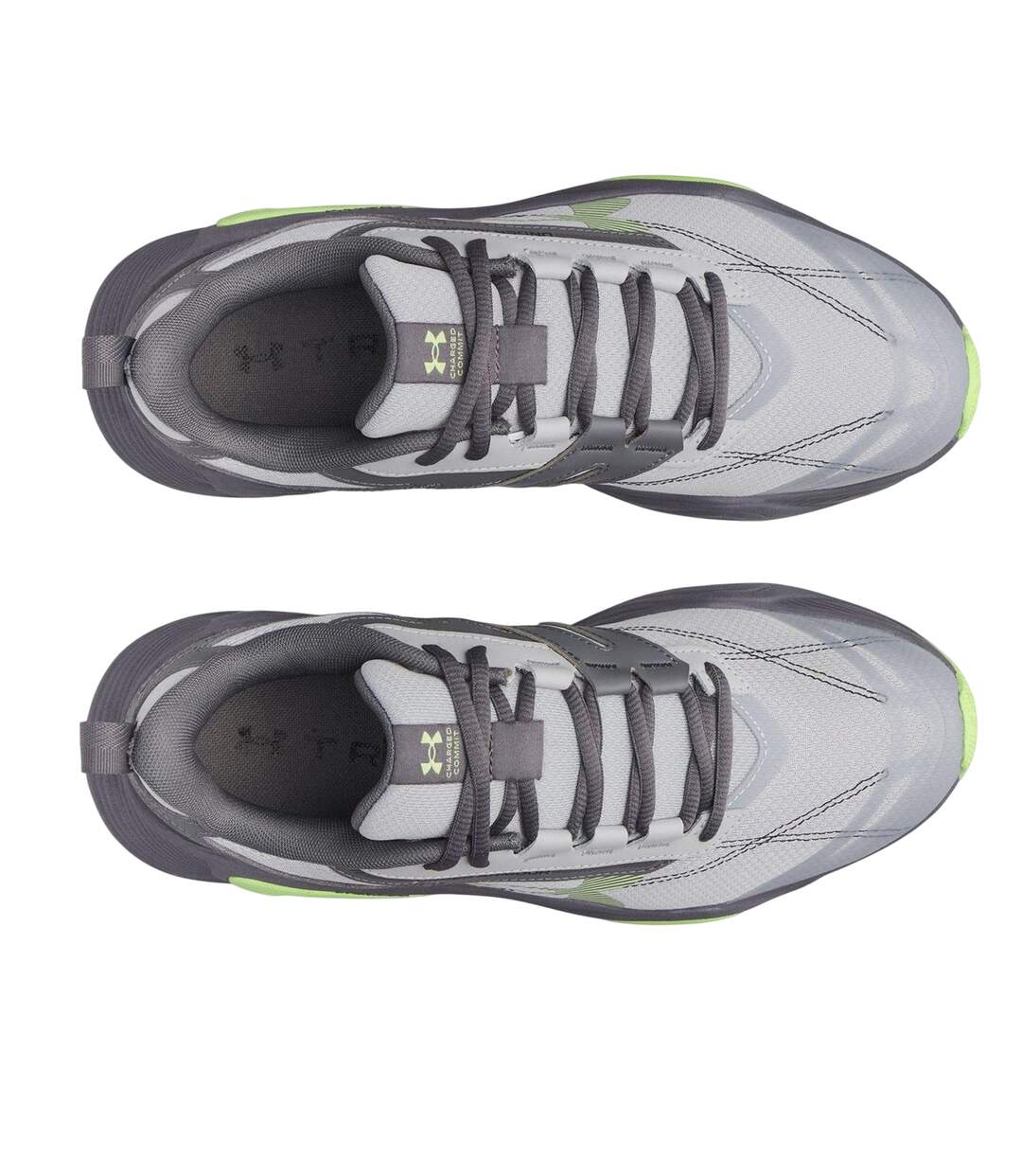 Mens Commit Training Trainers Grey Lime Under Armour-3