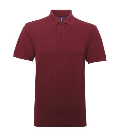Asquith & Fox Mens Short Sleeve Performance Blend Polo Shirt (Burgundy)
