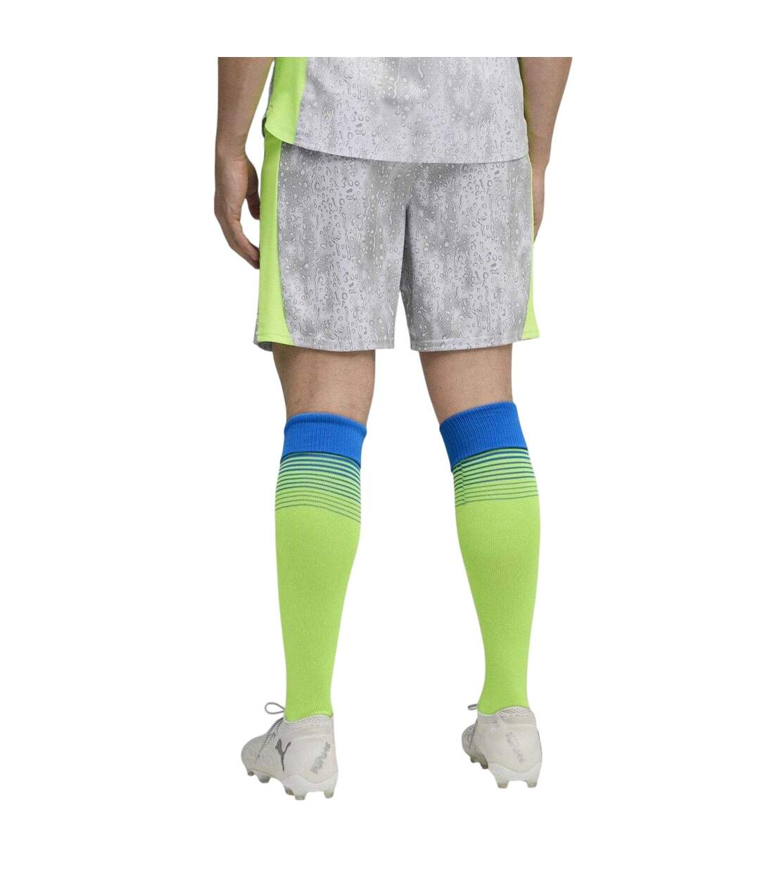 Short De Foot Motif/style Manchester City Fc 2025/2026 Homme Gris Vert Puma-4