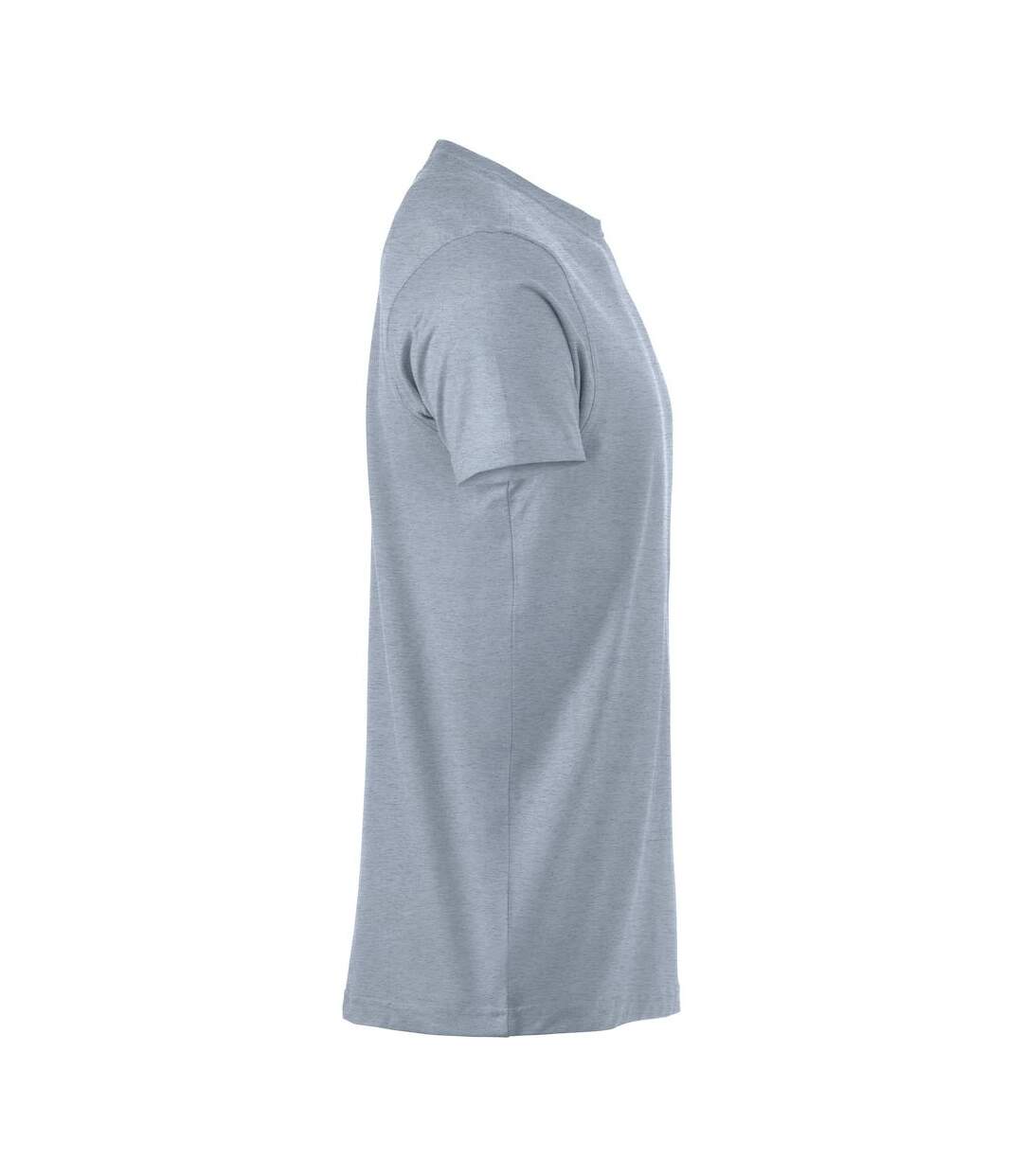 Mens Premium Melange T-shirt Grey Melange Clique-4
