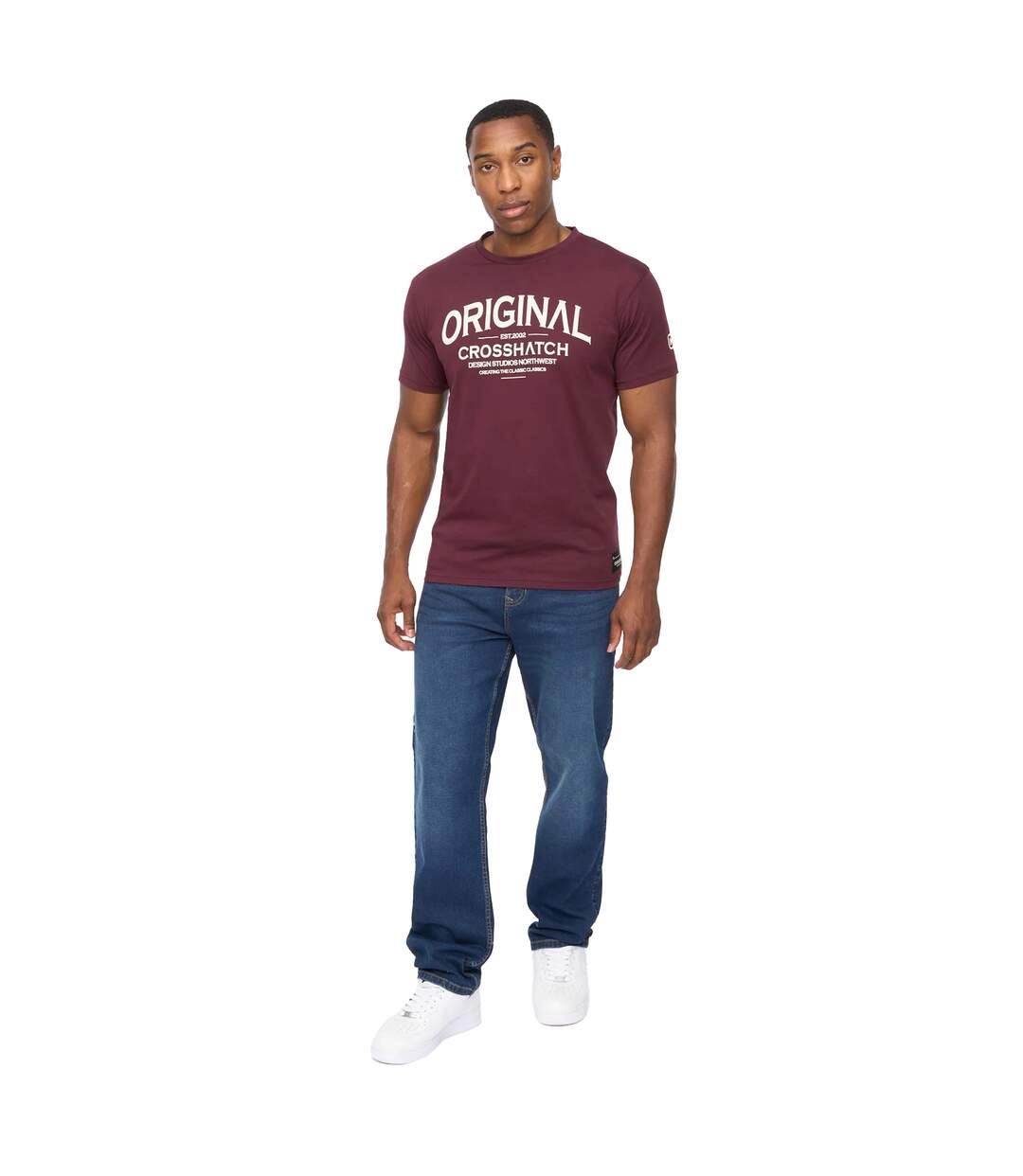 Jean Detendu Homme Bleu Foncé Crosshatch-1