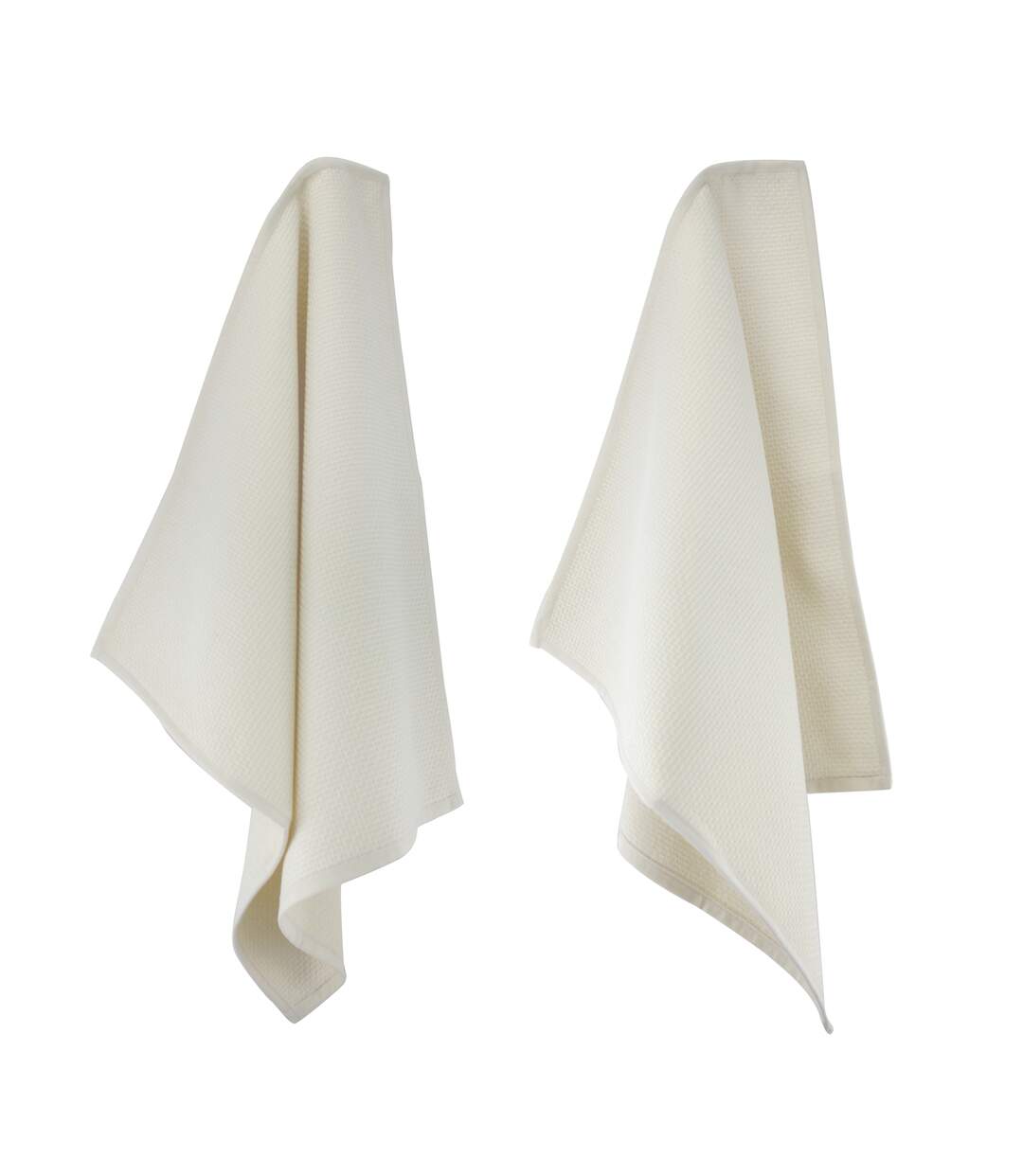 Lot de 2 torchons cuisine nid d'abeille PURE KITCHEN WAFFLE-1