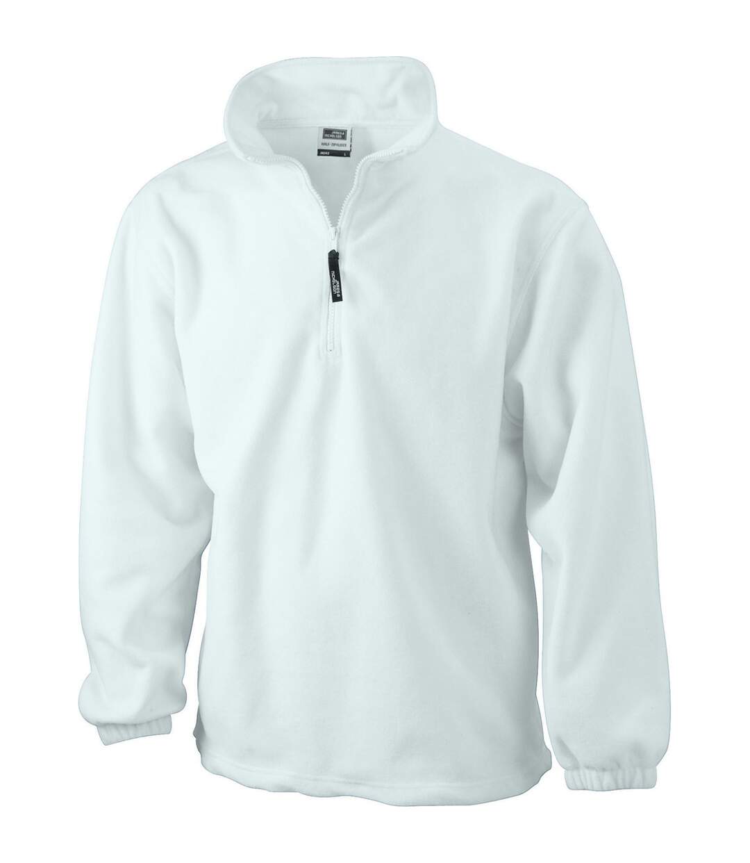 Sweat polaire col zippé homme - JN043 - blanc-1