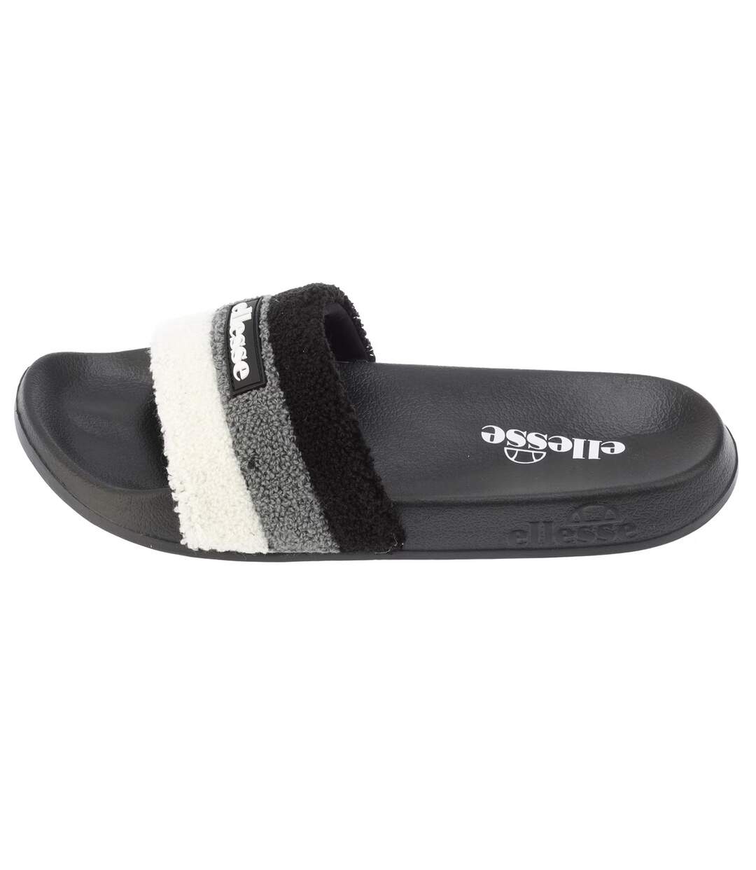 Claquettes Motif/style Triple Rayures Homme Noir Gris Ellesse-2