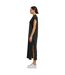 Robe Mi-longue Femme Noir Build Your Brand-4