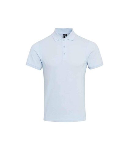 Mens coolchecker plus piqu polo shirt light blue Premier