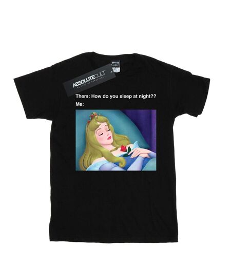 Disney - T-shirt SLEEPING BEAUTY MEME - Femme (Noir) - UTBI16860