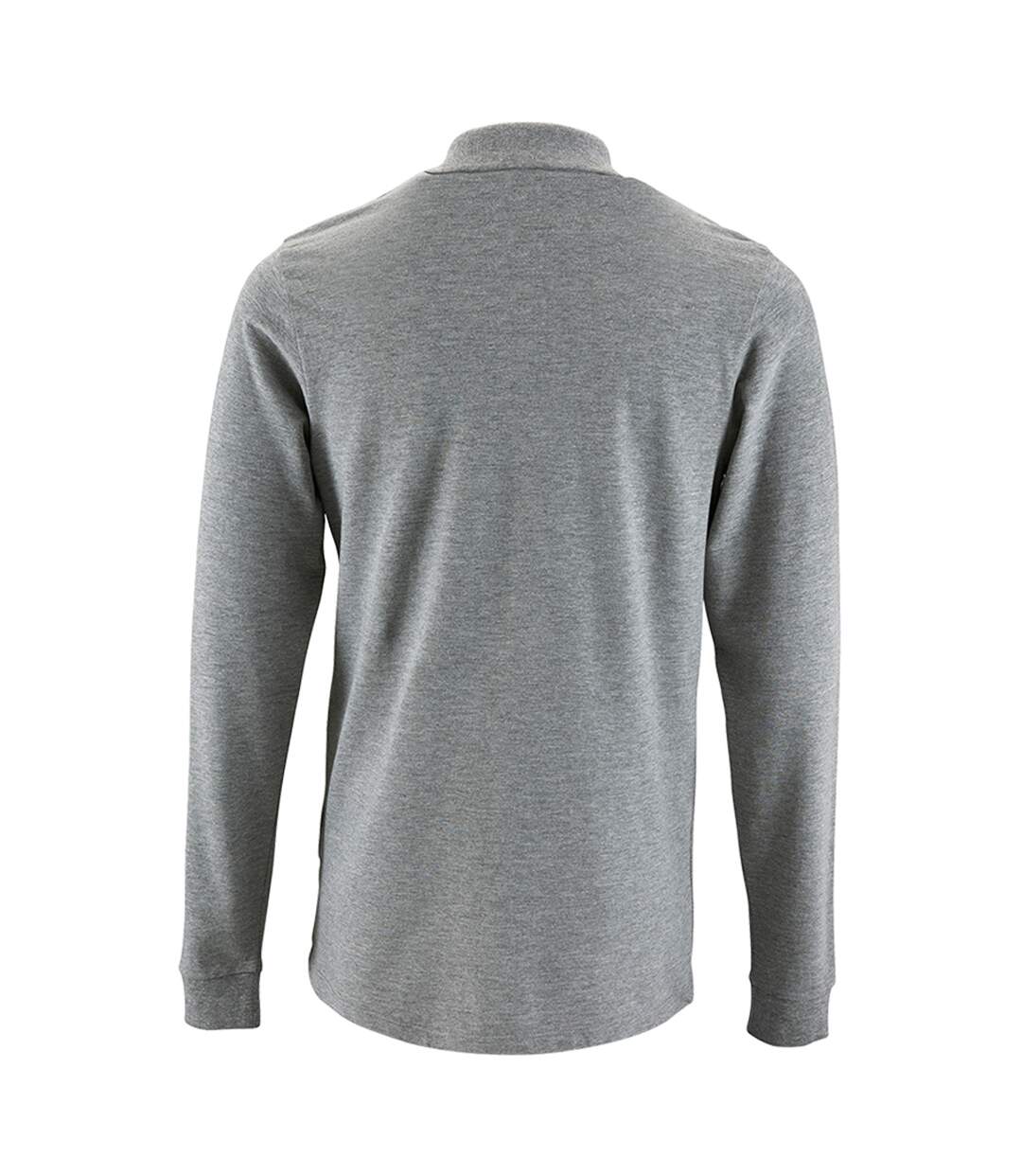 SOLS - Polo manches longues PERFECT - Homme (Gris chiné) - UTPC2912