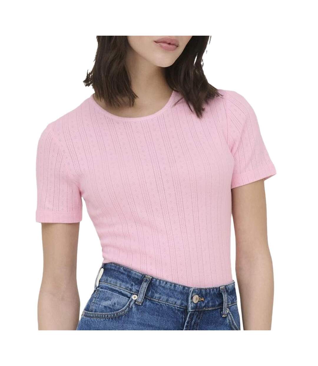 T-Shirt rose femme jdy salsa-1