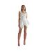 Robe Patineuse Motif/style Mini Femme Blanc Narrated-1