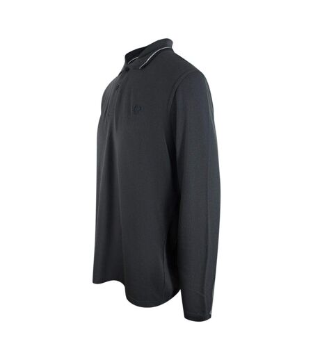 Polo Manches Longues Homme Gris Acier Blanc Fred Perry
