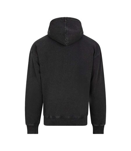 Sweat À Capuche Adulte Noir Délavé Awdis
