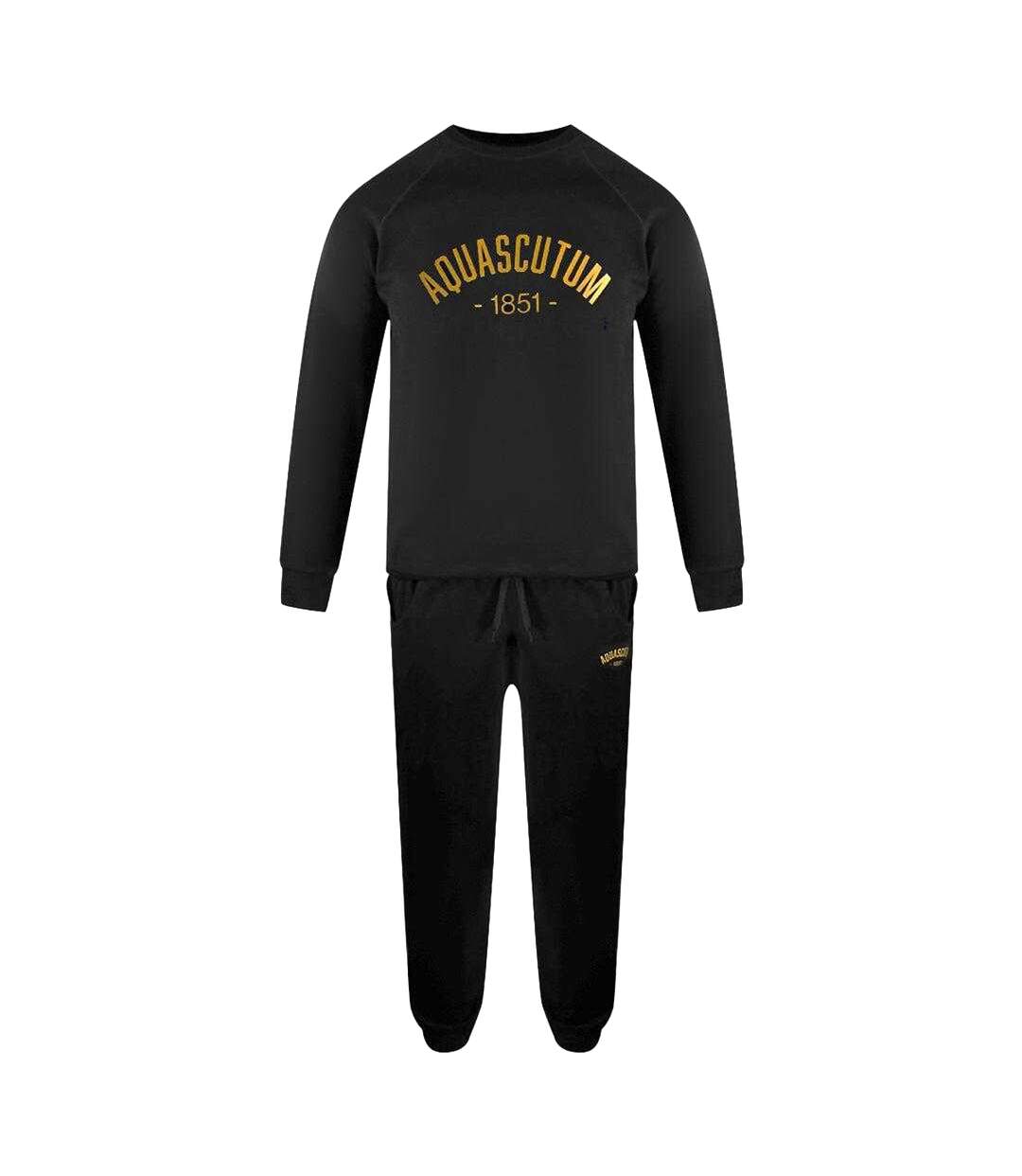 Ensemble De Survêtement Old School Homme Noir Aquascutum-1