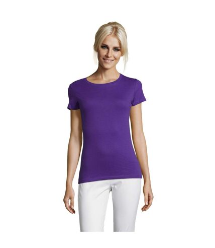 SOLS Womens/Ladies Regent Short Sleeve T-Shirt (Dark Purple) - UTPC2792