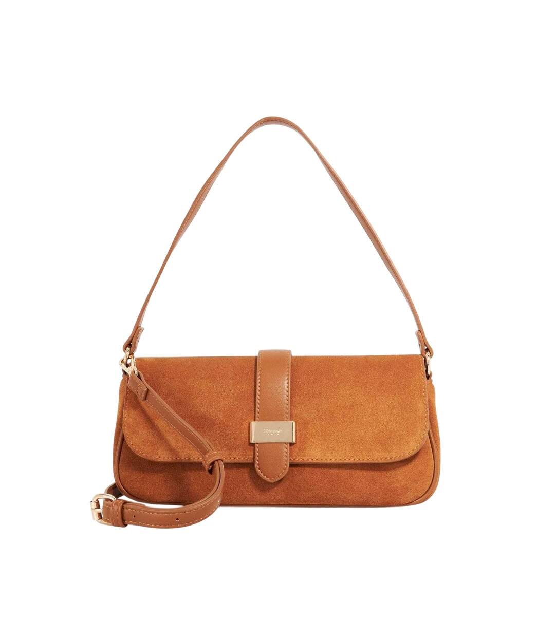 Delsees Suede Shoulder Bag One Size Tan Dune London-1