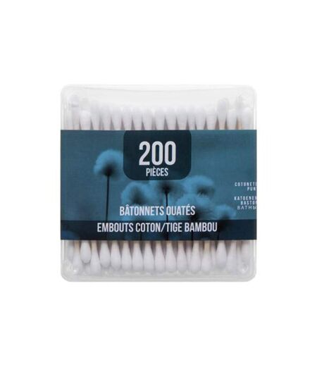 Lot de 400 Cotons-Tiges Bambou 18cm Blanc