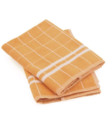Lot de 2 torchons de cuisine éponge coton NEW SQUARES