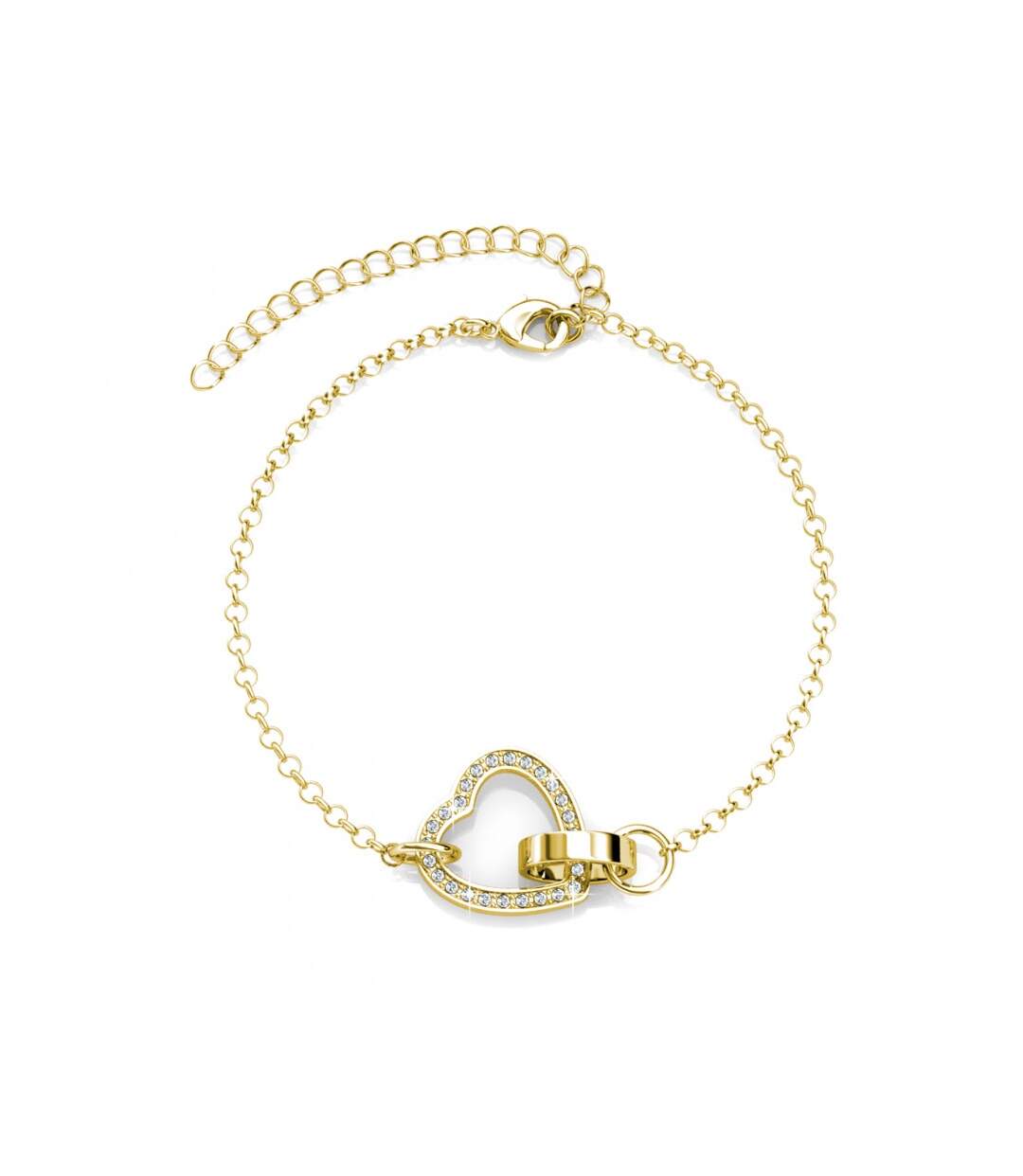 Bracelet Locked Heart, Cristal d'Autriche-3