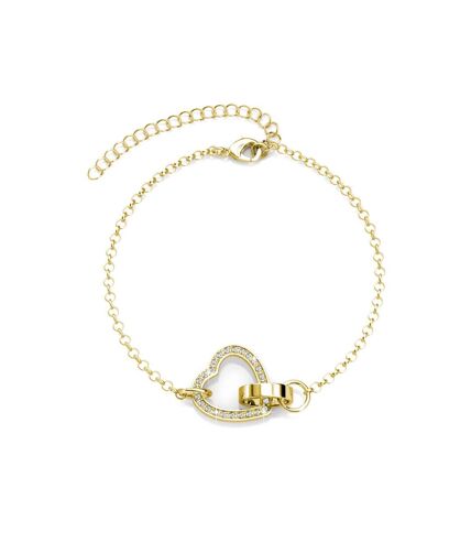 Bracelet Locked Heart - Doré et Cristal